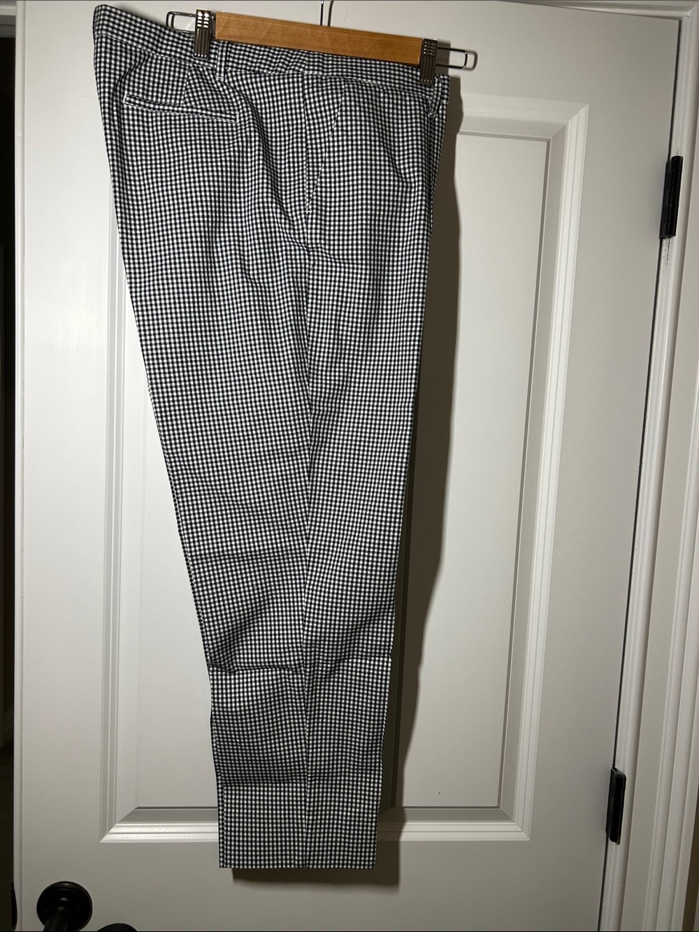 Brooks Brothers Black & White Gingham Cropped Pants